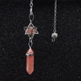 thumbnail image 6 of Natural Stone Pendant Pendulum for Dowsing Divination Hexagonal Prism Healing Crystal Merkaba Energy Shuttle Spiritual Pendulo, 6 of 7