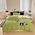 thumbnail image 1 of Cute Panda 100% Cotton Bedding Set Kawaii Embroidered Duvet Cover Bed Sheets Set Flat/Fitted Sheet Bed Linen Pillowcase for Kids, 1 of 7