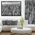 thumbnail image 3 of Design Art Panoramic Aerial View of Manhattan Framed Canvas Art Print, 3 of 3