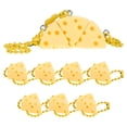 thumbnail image 3 of 10 piezas de queso colgante encantador llavero con llavero chaqueta de llaves decoración colgante, 3 of 7