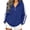 Blue, variant on Lutiedan Oversized Hoodie for Women Long Sleeve Half Zip Fleece Sweatshirts Casual Hooded Athletic Pullover Top with Pockets S-XXL
