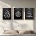 thumbnail image 2 of Modern Islamic Calligraphy Canvas Painting Print Abstract Wall Art for Living Room Bedroom Decoration Frameless X3, 2 of 7