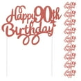 thumbnail image 1 of KAKOWELY 10 palitos para centro de mesa de 90 cumpleaños con letras y números, 1 of 5