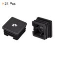 thumbnail image 3 of Unique Bargains 24Pcs 1.38'x1.38' Caster Insert with Thread, Square M8 Thread for Furniture, 3 of 6