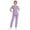 Purple, variant on MLQIDK Scrub Sets for Woman Plus Size Medical Scrubs Stretchy V Neck Scrub Pants and Tops Nursing Uniforms Scrubs with Pockets Khaki L
