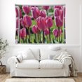 thumbnail image 3 of Pink Tulip Window View Tapestry– 3D Open Window Floral Wall Hanging Spring Garden Bloom Wall Decor for Bedroom Living Room 40x60inch, 3 of 6