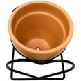 thumbnail image 4 of TJ Global Succulent Cactus Tribal-Print Terracotta Planter Pot with Iron Frame Stand Holder, Small Plant Pot with Drainage, Home Office Desk Garden Indoor Decoration (Base with Two Hearts), 4 of 6
