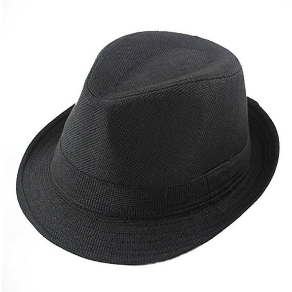 NUOLUX Children Fedora Hats Gentleman Kids Dancing Performance Hat for Head Girth of 58cm (Black)
