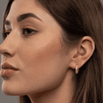 thumbnail image 4 of Pendientes Para Mujer Niñas Aretes Con Zirconias Lab.G,  Color Oro, 4 of 5