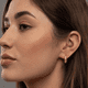 thumbnail image 4 of Pendientes Para Mujer Niñas Aretes Con Zirconias Lab.G,  Color Oro, 4 of 5