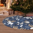thumbnail image 6 of Sikiie Forest Elk 30-48 inches {designName} Print Christmas Tree Skirt Snowman Xmas Tree Skirt with Edge Christmas Decorations for Holiday Party30", 6 of 7