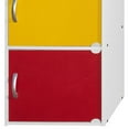 thumbnail image 4 of Hodedah 3 Door Enclosed Multipurpose Cabinet for Home and Office, Rainbow, 4 of 6
