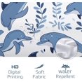 thumbnail image 4 of Kids Cartoon Dolphin Shower Curtain Set 72" x 72" with Hooks, Funny Children Sealife Boys Girls Bathroom Decor, Fun Ocean Kid Bath Accessories Polyester Fabric, 4 of 6