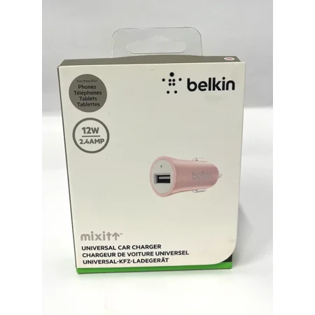 CRESTIN- Belkin Mixit Metallic Car Charger Rose Gold
