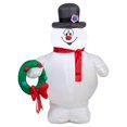 thumbnail image 1 of Gemmy Industries 251654 Airblown Inflatable Frosty Holding A Wreath, 1 of 3