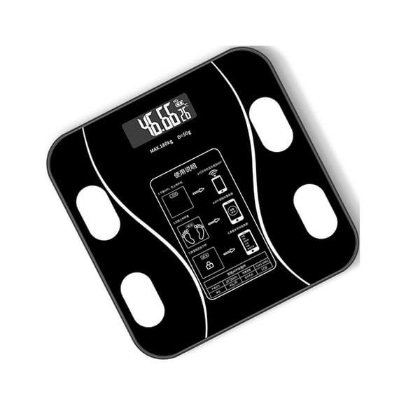 Soidarity Reemplazo de báscula de peso digital ABS compatible con Bluetooth 5.0 18 idiomas Báscula de pesaje alimentada por batería de carga Monitores de salud