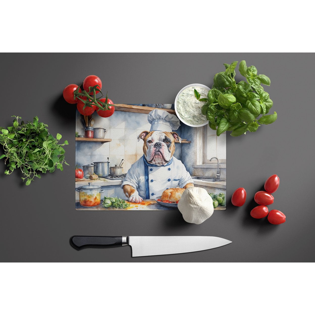 Bulldog The Chef Glass Cutting Board 12 in x 15 in