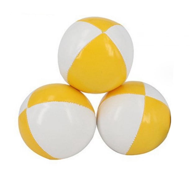 3 piezas de pelotas de malabarismo, pelotas de malabarismo para lanzar a mano, pelota de lanzamiento de juguete para amarillo y blanco
