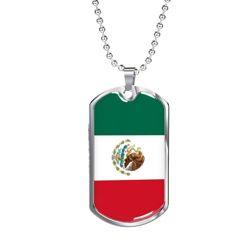 MEXICO  COUNTRY FLAG SMALL METAL NECKLACE CHOKER . NEW