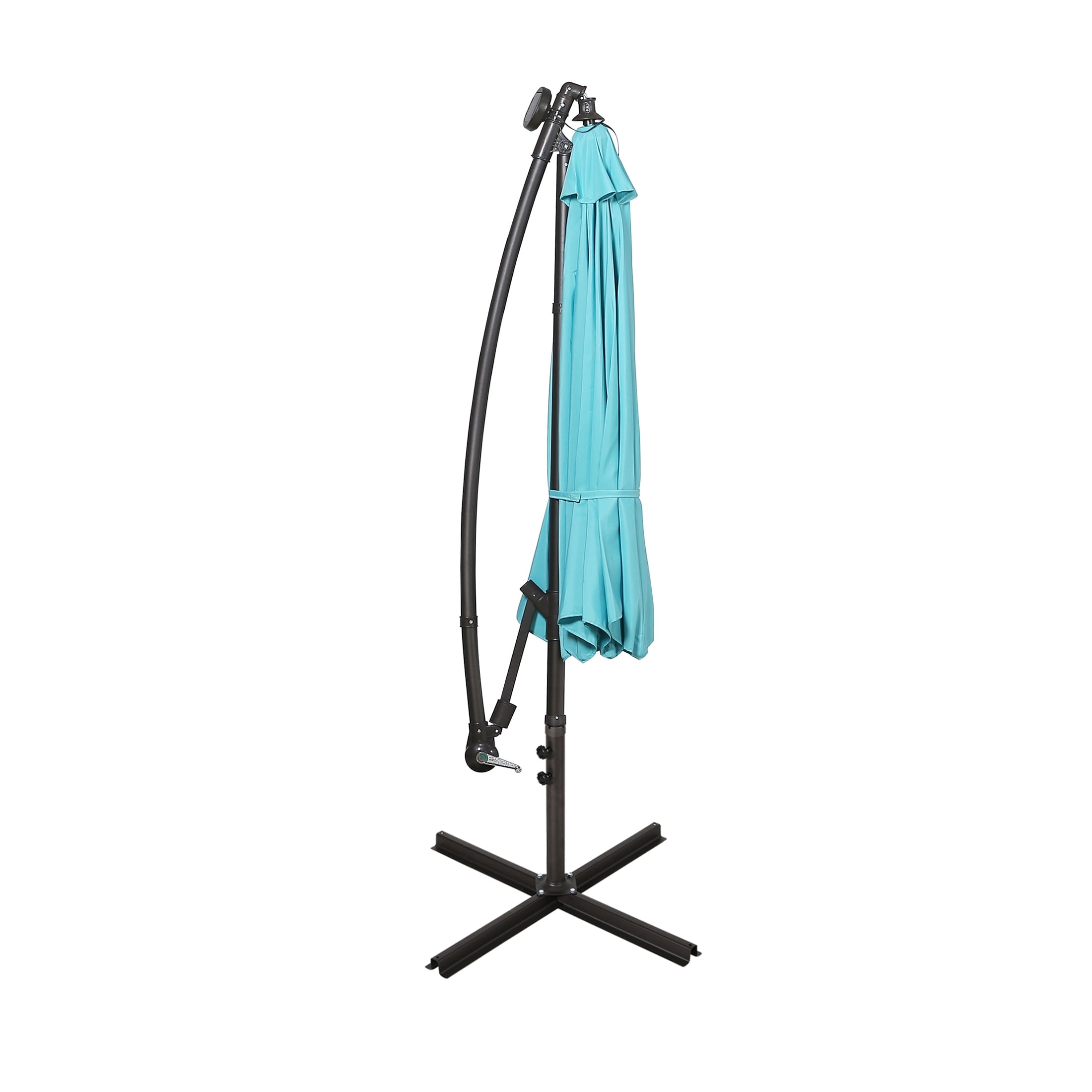 Westin Outdoor 94" Turquoise Solid Print Octagon Offset and Cantilever Patio Umbrella
