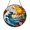 Acrylic 3.5 Inch, variant on Glass Ocean Wave Window Suncatcher, Coastal Art Hanging Decor for Sunlit Windows