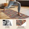 thumbnail image 4 of Red Ethnic Geometric Pattern Hot Yoga Mat Towel Non Slip for Hot Yoga - Quick-Drying Yoga Mat Cover with 4 Corner Pockets with Travel Bag - Hot Yoga Towel Non Slip Grip Moisture Wicking Sweat 70"x26", 4 of 6