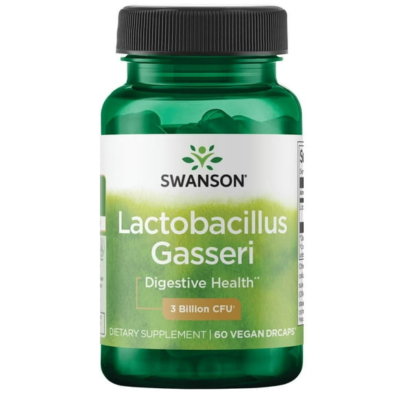 Swanson Lactobacillus Gasseri - Probiotic Supplement Supporting Digestive Health with 3 Billion CFU - Design-Release Satiety & Fat Metabolism Support - (60 Veggie Capsules)