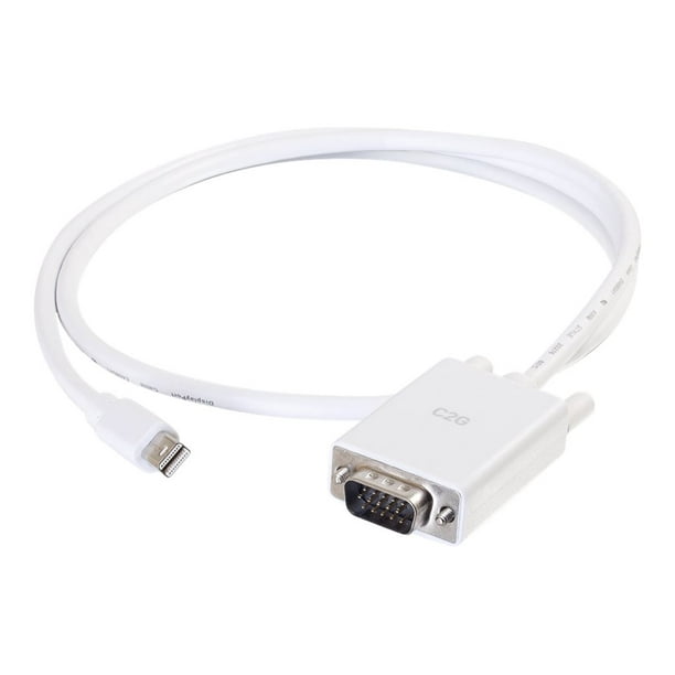 C2G 3ft Mini DisplayPort to VGA Adapter Cable White 54679