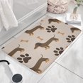 thumbnail image 3 of Dachshund and Paws Flannel Non Slip Door Rugs,Washable Door Mats Indoor,Decorative Door Mats,Dirt-Resistant and Absorbent Doormat for Entrance,Bedroom,Kitchen,Bathroom,31.5x17in(80x43cm), 3 of 4