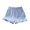 Blue, variant on Kids Girls Cotton Blend Shorts with Pockets Ruffle Hem Elastic Waist Pull On Pink Summer Bottoms,Size 3-4T
