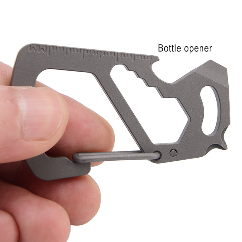 Micro Titanium Bottle Opener Keyring Rust Resistant Ultra Strong Small 