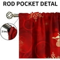 thumbnail image 5 of Christmas Drifting Snow Rod Pocket Blackout Window Curtains, Xmas Ornaments Curtains & Drapes, Fast Drying Machine Washable Door Curtains for Door Window for Bedroom Living Room-W52xL84in, 5 of 6