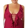 thumbnail image 5 of Terra and Sky Women's Plus Solid Tricot Cage One Piece, 5 of 5
