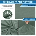 thumbnail image 6 of YSTYLE Sofa Cover Non-slip Couch Sofa Cover for 3 Cushions Stretch Slipcover Furniture Protector for Dogs,Pet Cats,Bean Green 71"-91"(3 CUSHIONS), 6 of 7