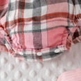 thumbnail image 6 of CAICJ98 Baby Girl Fall Winter Clothes Long Sleeve Romper Dress + Socks + Headband Newborn Infant Cute Casual Outfits Pink,Size 6-12 Months, 6 of 7