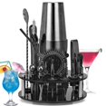 thumbnail image 4 of Bartender Kit,20-piece Rose Gold Cocktail Shaker Set With Rotating Acrylic Stand,for Mixed Drinks Martini Home Bar Tools, 4 of 5