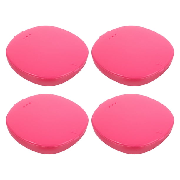 OUNONA 4Ud Estuche Portátil Para Copa Menstrual De Plástico Rosa Con Compacto Para Viaje