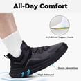 thumbnail image 3 of FitVille Men's Wide Fit Lightweight Walking Shoes Slip-resistant Comfort Shoes for Men with Arch Support, 3 of 8