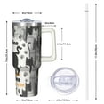 thumbnail image 3 of 1pc Cat 40oz Tumbler with Straw & Handle - Insulated Stainless Steel Cup | Holiday Gift for Man Women (Christmas, Valentine's, Birthday), 3 of 5