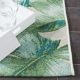 thumbnail image 4 of SAFAVIEH Barbados Igor Botanical Indoor/Outdoor Area Rug, Green/Teal, 6'6" x 6'6" Round, 4 of 10