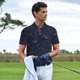 thumbnail image 3 of Balery Copper-Gold Gloss Outline Lily Flower Camisa Polo de Hombre con Estampado, de Manga Corta y Tejido Medio, Camisa Tipo Golf Polo-3X-Large, 3 of 6