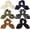 Classic color, variant on 6 count Satin Scrunchies, Hair Ties, Bands, Bows, Ropes, Elastics, Bracelets, Ponytail Holders - Hair Accessories for Women and Girls (3.8"x4.0", Navy Blue)