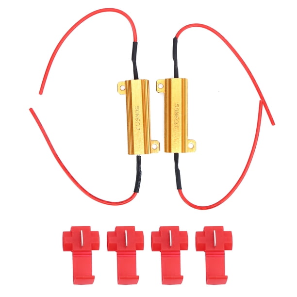 Resistencia de Carga de la Lámpara, decodificador de 50W LED 2 PCS Especificación EstánDar Para La Lámpara de Funcionamiento Diurna para Las Piezas Auticas para Faros Delanteros