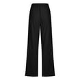 thumbnail image 5 of Seductiva Women's Casual Pants Linen Pants Women Summer Wide Leg Pants Drawstring Elastic Waist Pants High Waisted Pants Casual Beach Trousers Business Work Casual Pants, 5 of 5