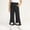 Black A, variant on Rvasteizo Kids Pants Solid Bow Flare Side Pockets Elastic Waist Loose Comfy Full Length Casual Outer Pant for 1 to 15 Years