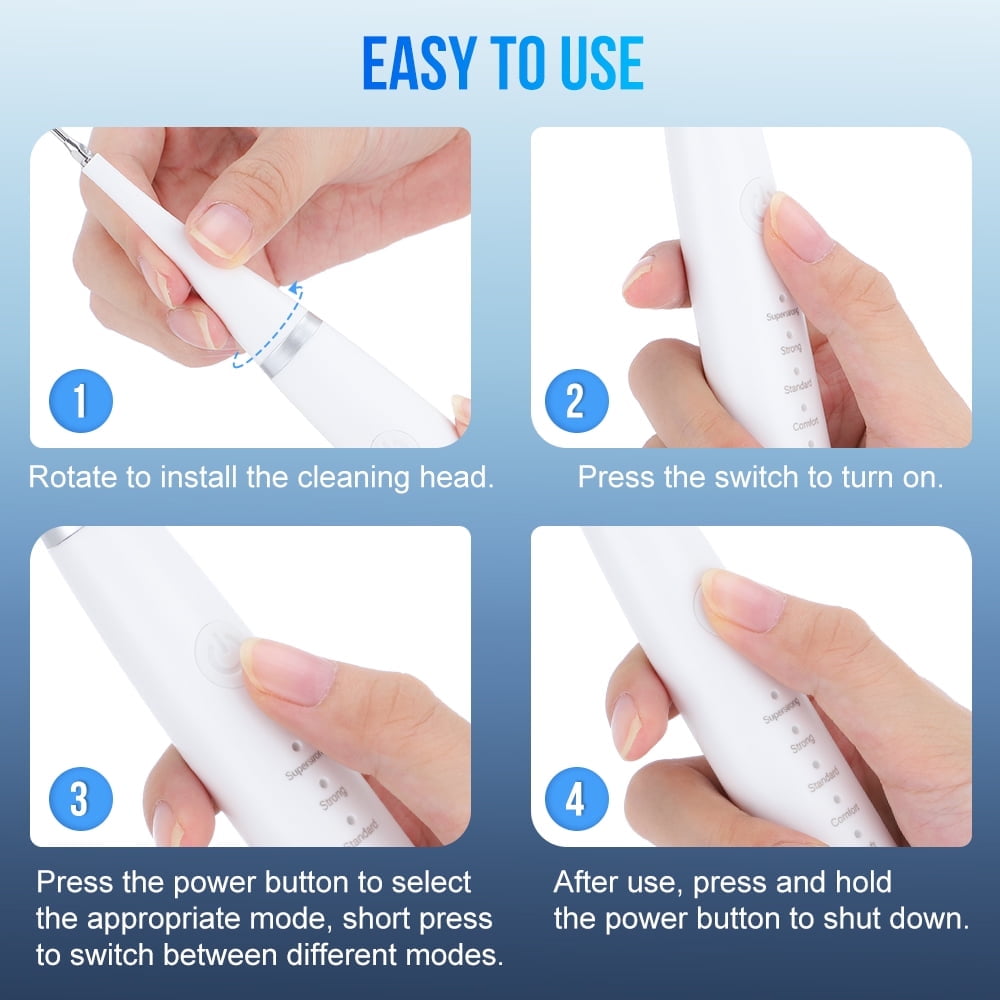 Flaremore Plaque Remover for Teeth,Rechargeable Electric Toothbrush,Water Dental Flosser Pick for Teeth 6-in-1 Electric Tooth Cleaner, Cordless Portable Waterproof Oral Irrigator White