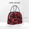 thumbnail image 2 of Lukts Red Line Print Portable Lunch Bag, Lunch Bag Picnic Bag - Waterproof, Heat-insulating and Cold-insulating, Suitable for School, Work, 2 of 6