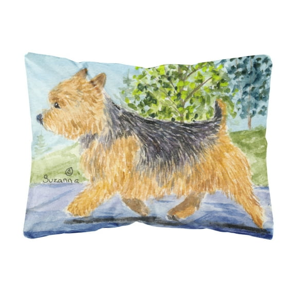 Dog Portrait/Landscape Painting Fabric Decorative Pillow