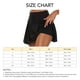 thumbnail image 5 of Falda de mujer con pantalones cortos falsos pantalones cortos de 2 piezas falda de entrenamiento de cintura alta para verano negro S, 5 of 5