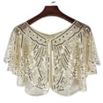 thumbnail image 2 of Women Sequined Short Beaded Dress Lace Coat Shawl Evening Party Bridal Wrap, 2 of 3